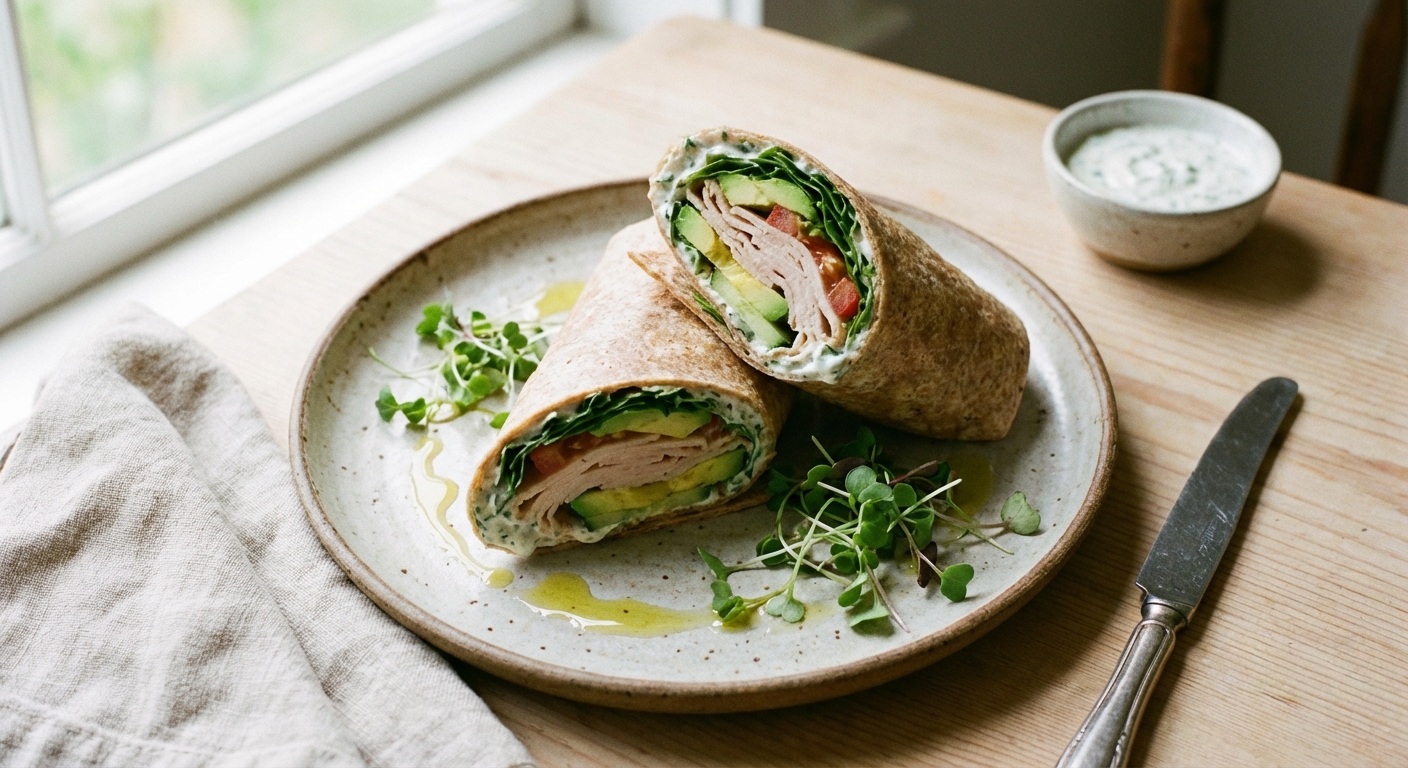 Turkey & Avocado Whole-Wheat Wrap