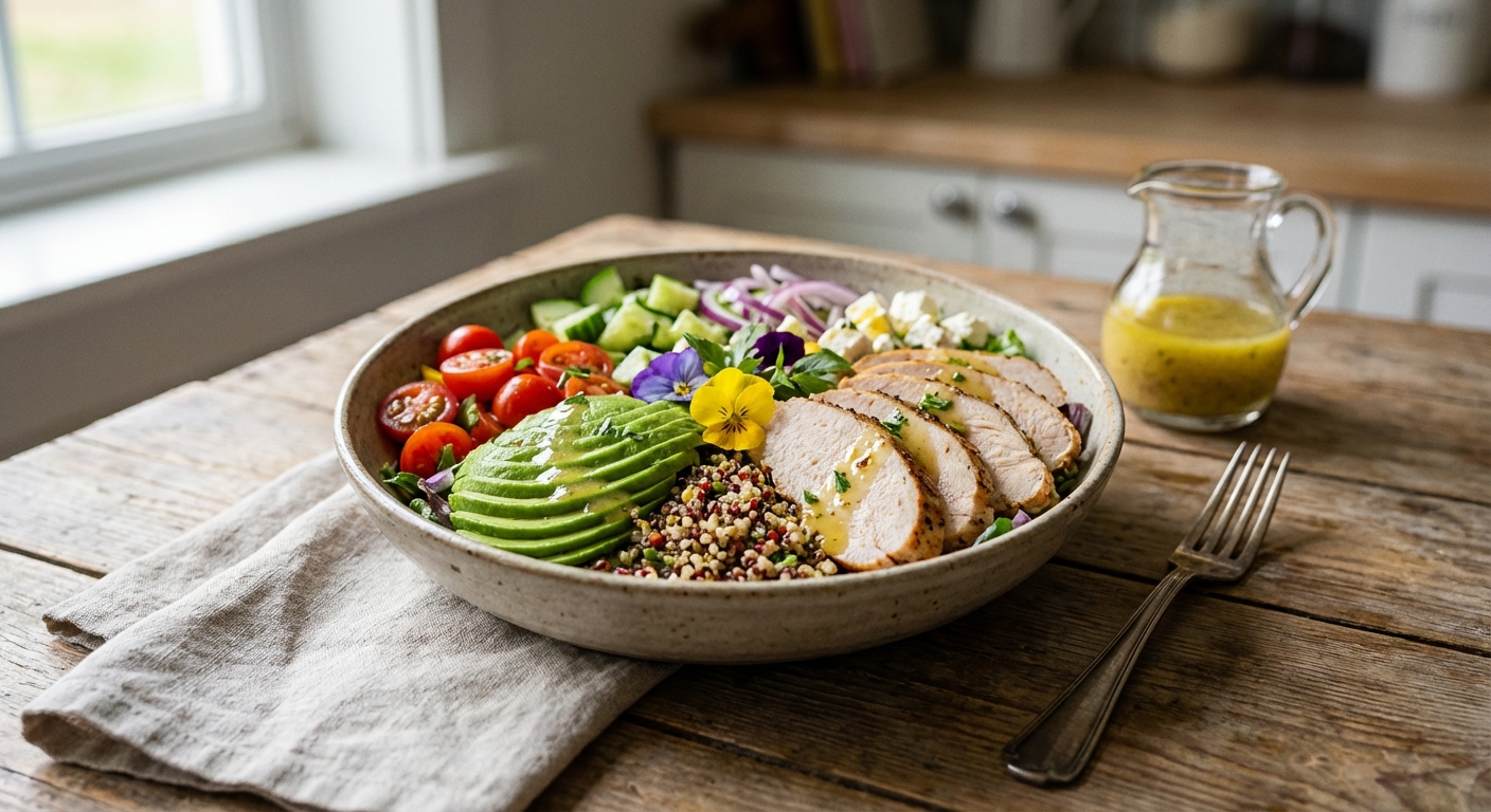 Turkey & Avocado Quinoa Salad with Lemon Vinaigrette