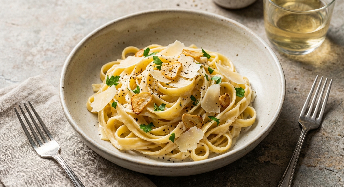 Simple Garlic Parmesan Pasta