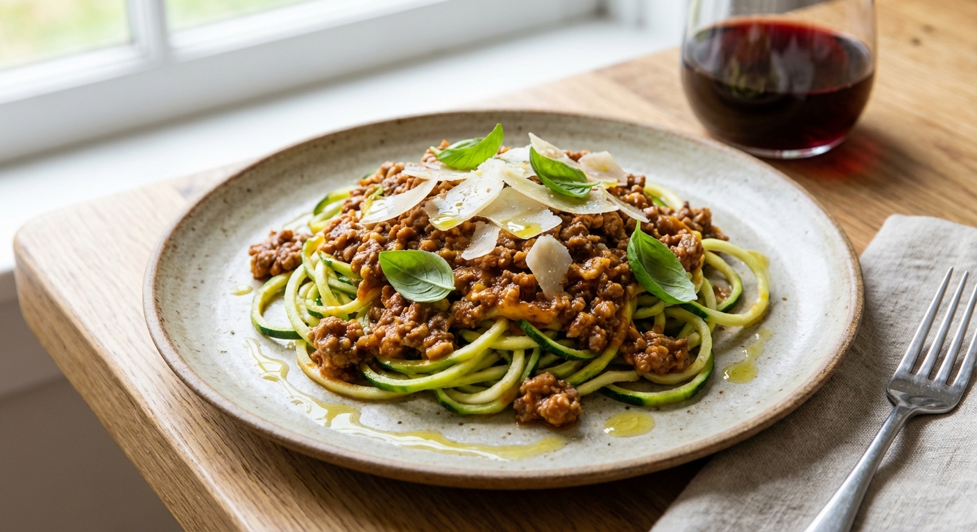 Italian Zucchini Noodle Bolognese (Beef)