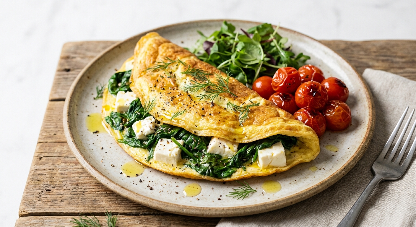 Spinach and Feta Omelette