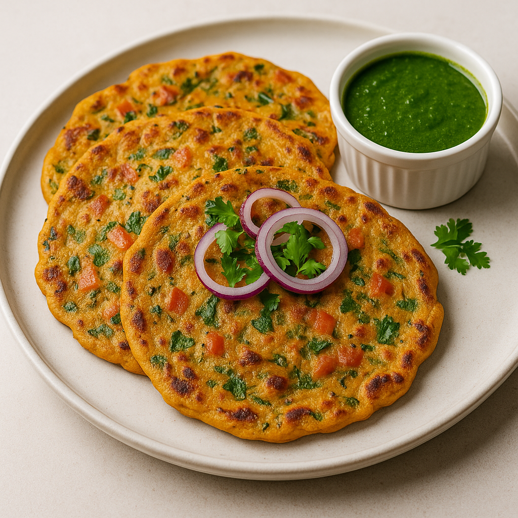 Spiced Chickpea Flour Pancakes (Besan Chilla)