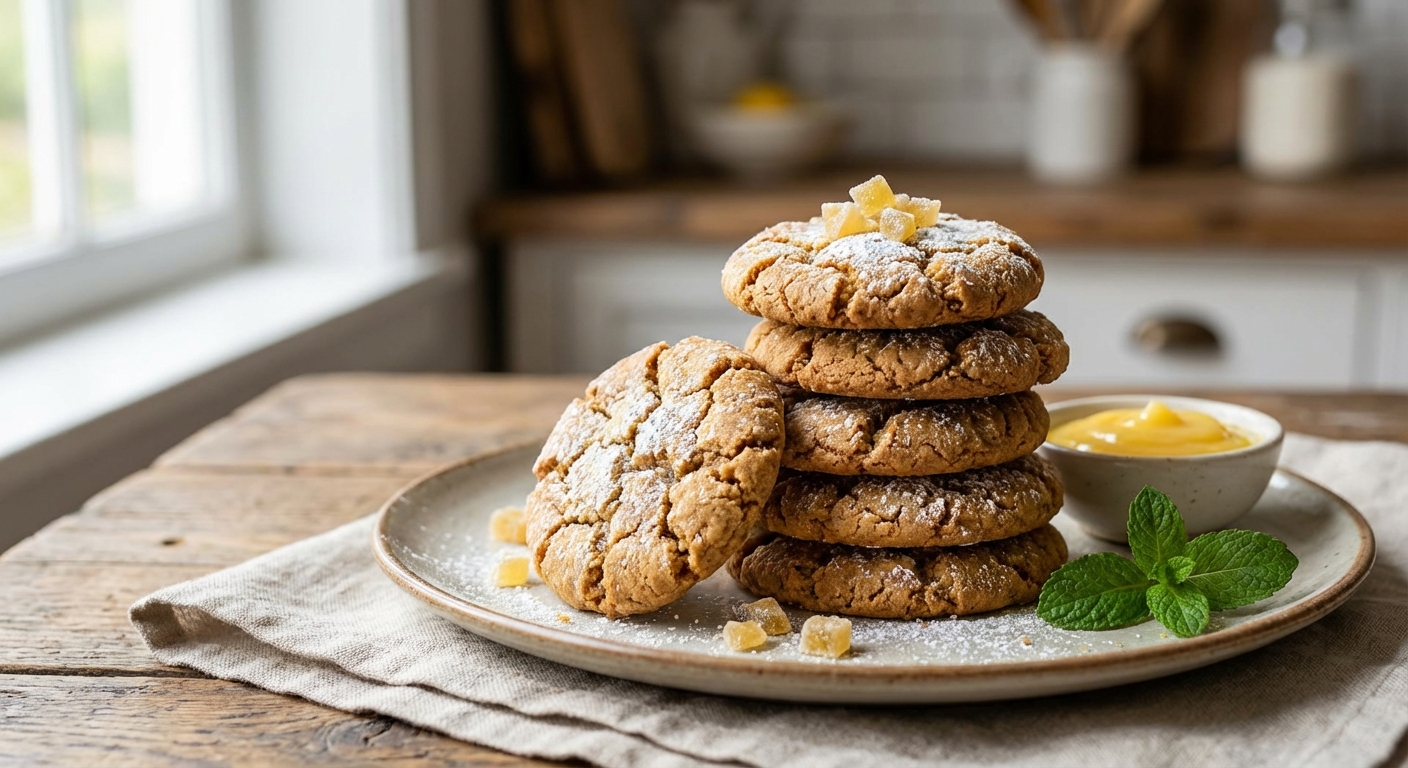 Ginger Oat Lemon Cookies (Egg-Free Option)