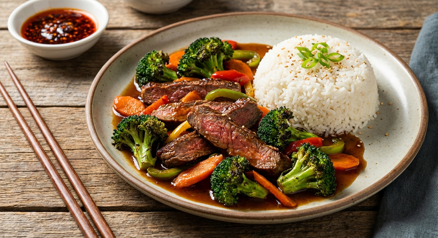Asian Beef & Broccoli Stir-Fry with Jasmine Rice