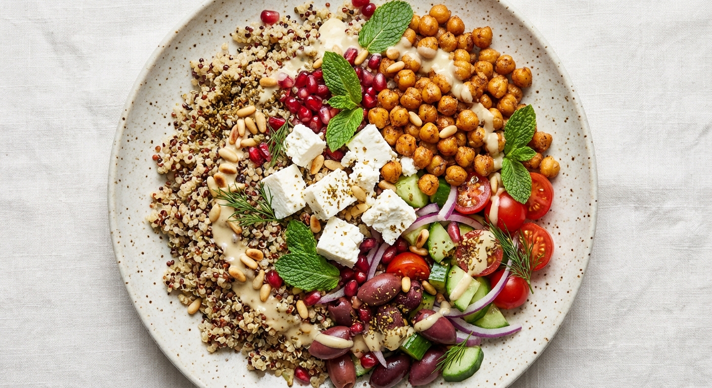 Quinoa Salad with Chickpeas and Feta