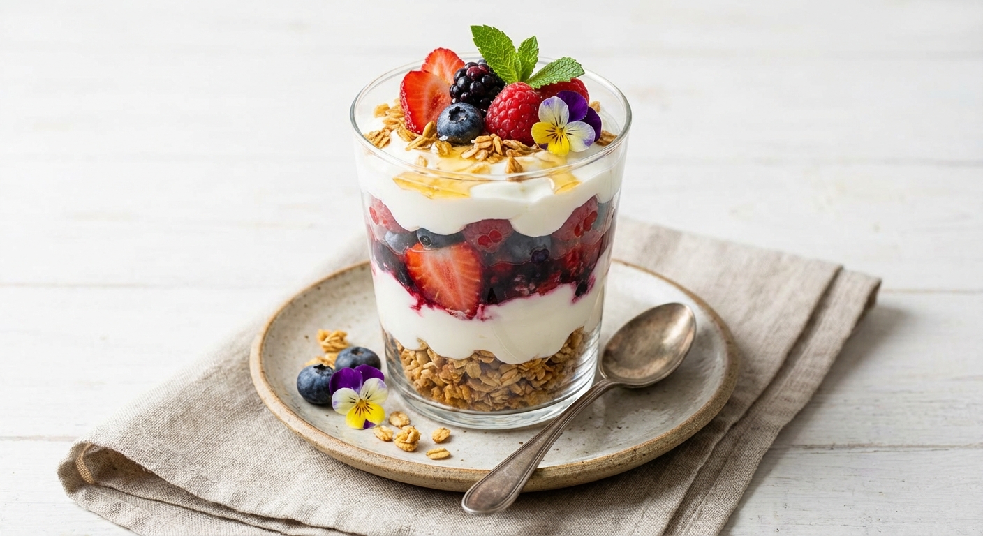 Berry Greek Yogurt & Granola Parfait