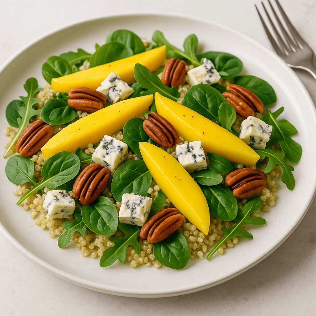 Mango and Blue Cheese Quinoa Salad