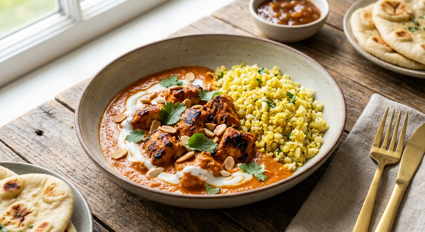 Dairy-Free Chicken Tikka Masala with Cauliflower Rice