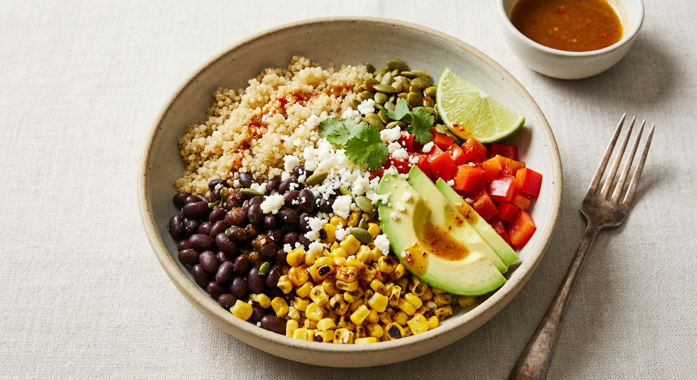 Mexican Quinoa Salad with Black Beans & Corn