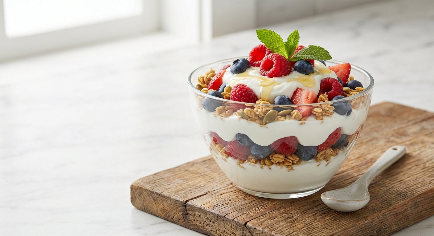 Greek Yogurt & Berry Parfait (Egg-Free)