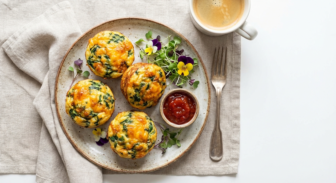 Egg Muffins with Spinach and Cheese