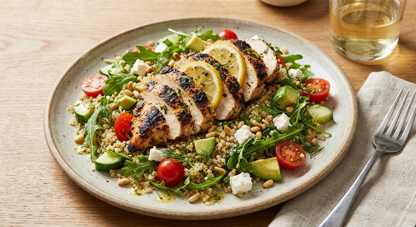 Grilled Lemon Chicken & Quinoa Salad