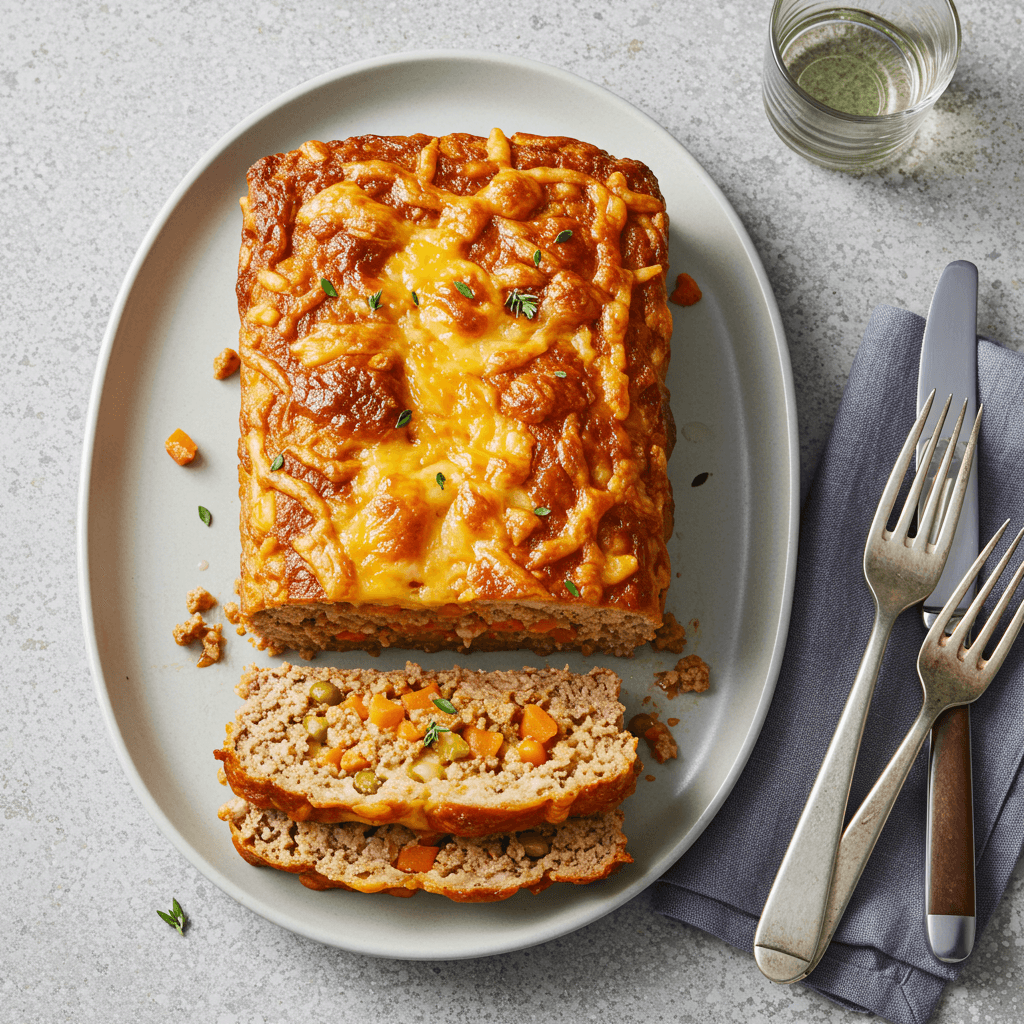 Cheesy Meat Loaf - Delicious Homemade Recipe