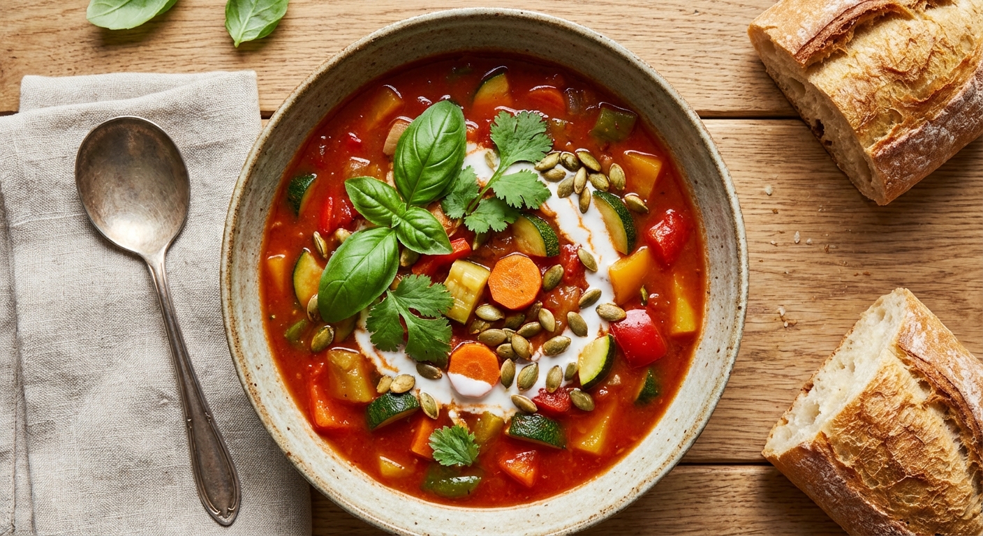 Spicy Tomato and Vegetable Soup