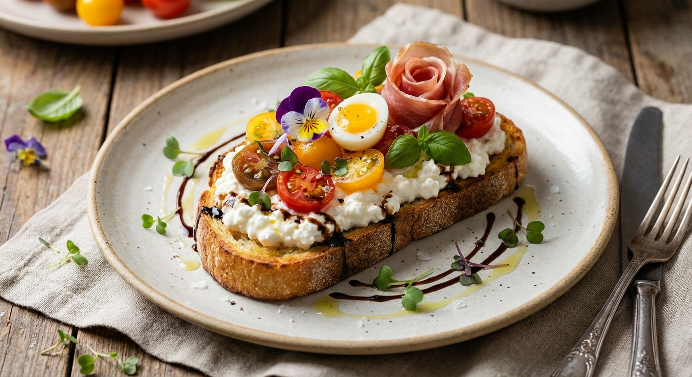 Savory Cottage Cheese & Tomato Toast (Extra Fancy Entry)