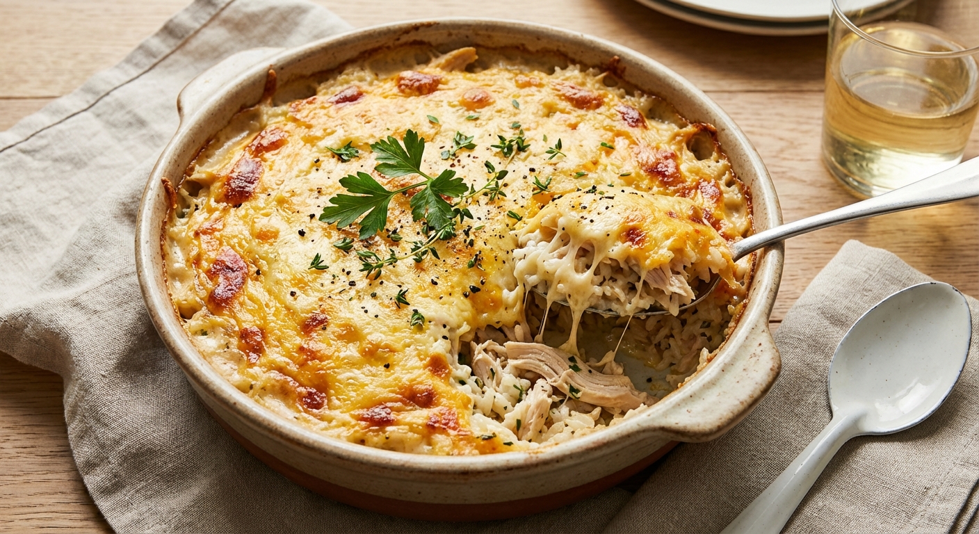 Cheesy Chicken and Rice Casserole