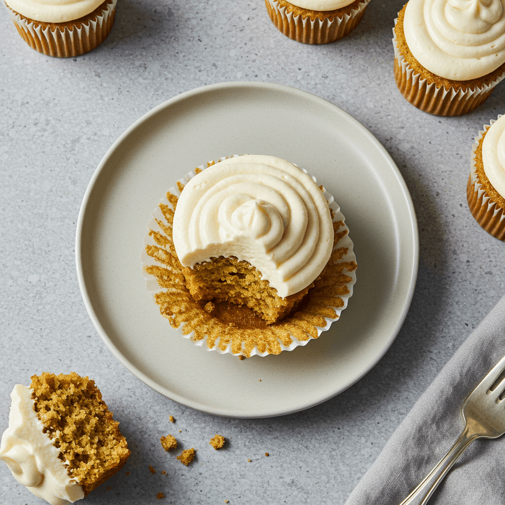 Zucchini Cupcakes with Brown Sugar Frosting - Delicious Homemade Recipe