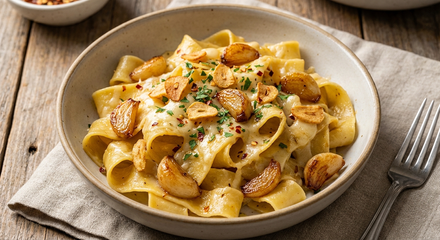Cheesy Garlic Pasta