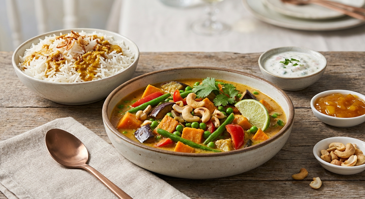 Vegetable Curry with Basmati Rice