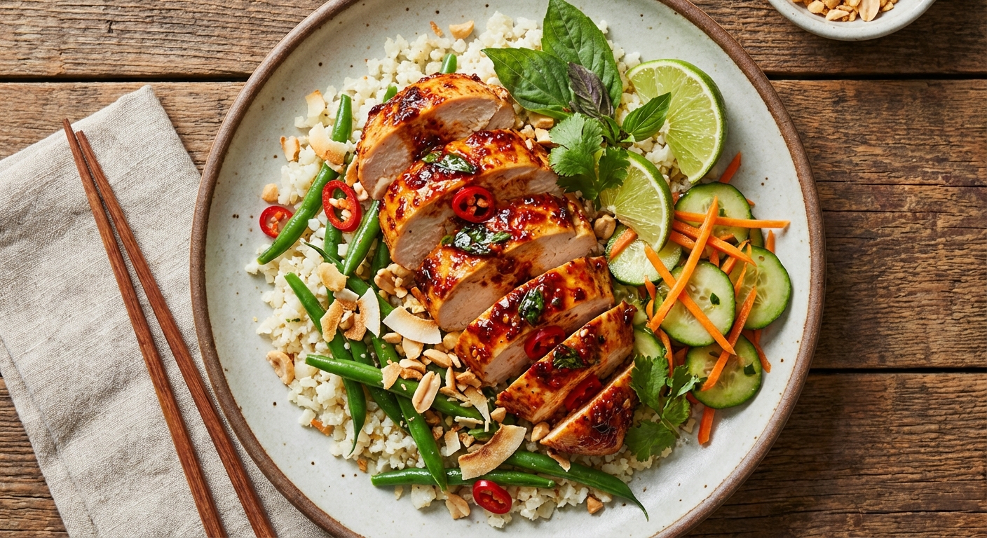 Spicy Healthy Thai-Style Chicken (Low-Carb, High-Protein)