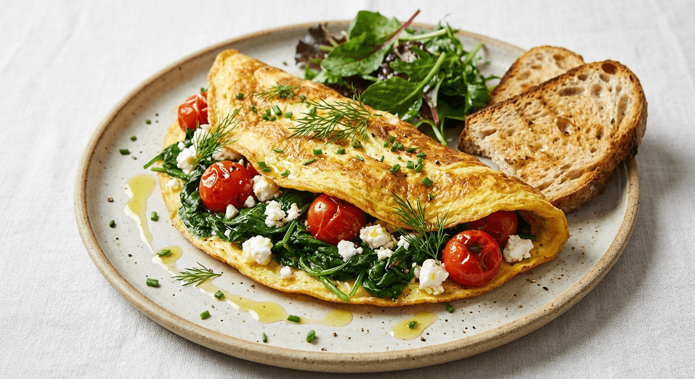 Spinach and Feta Omelette