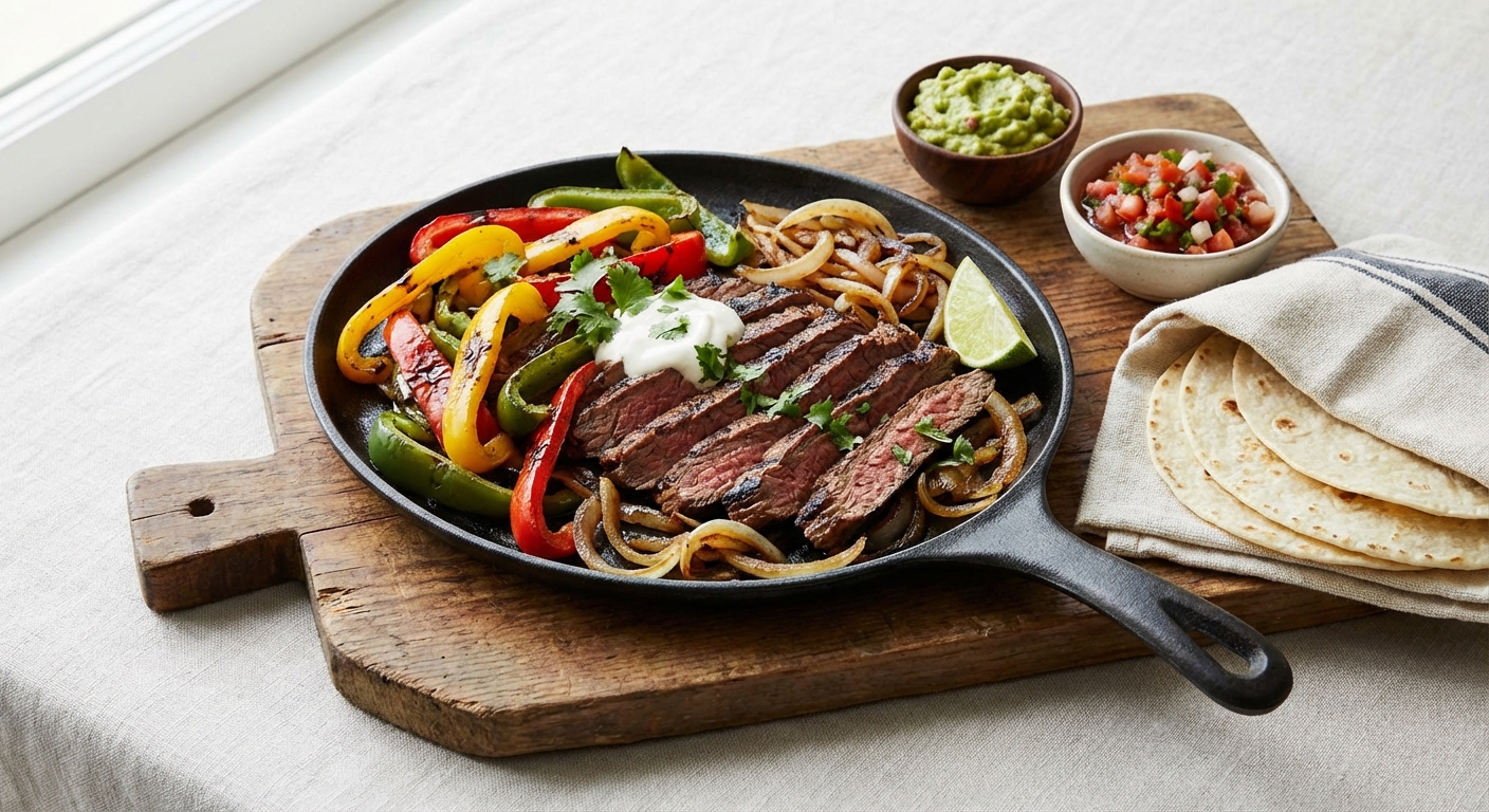 Steak Fajitas with Peppers & Onions