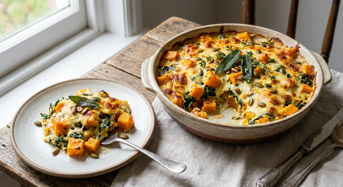 Low-Carb Butternut and Cheese Bake