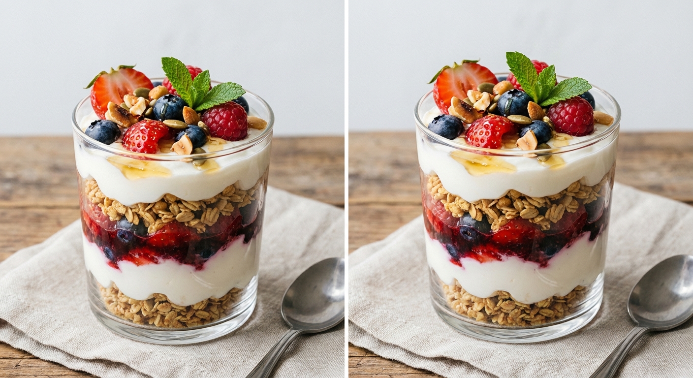 Greek Yogurt & Berry Parfait with Gluten-Free Granola