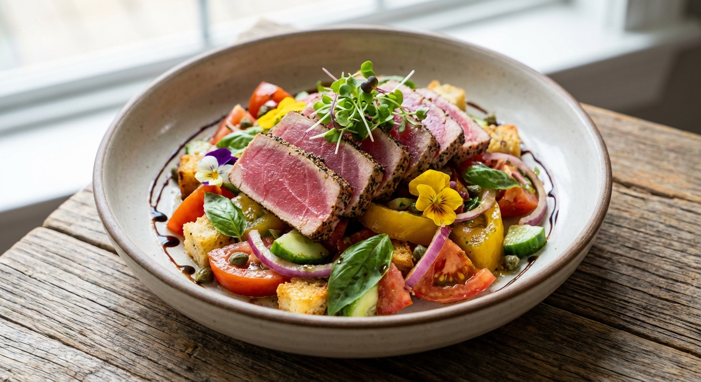 Panzanella with Seared Tuna