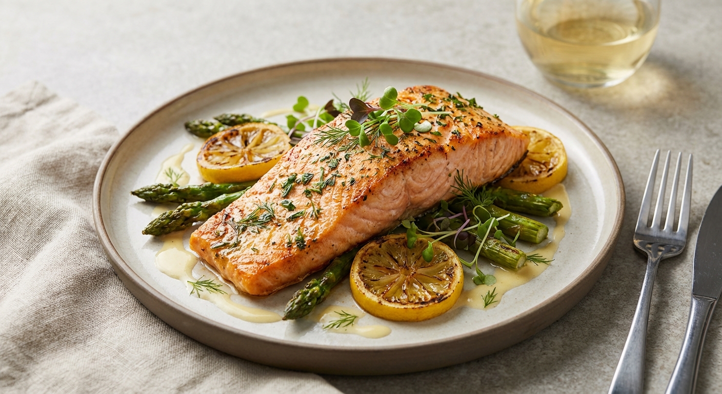 Baked Salmon with Asparagus