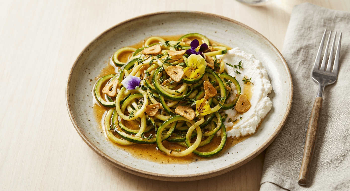 Honey Garlic Butter Zucchini