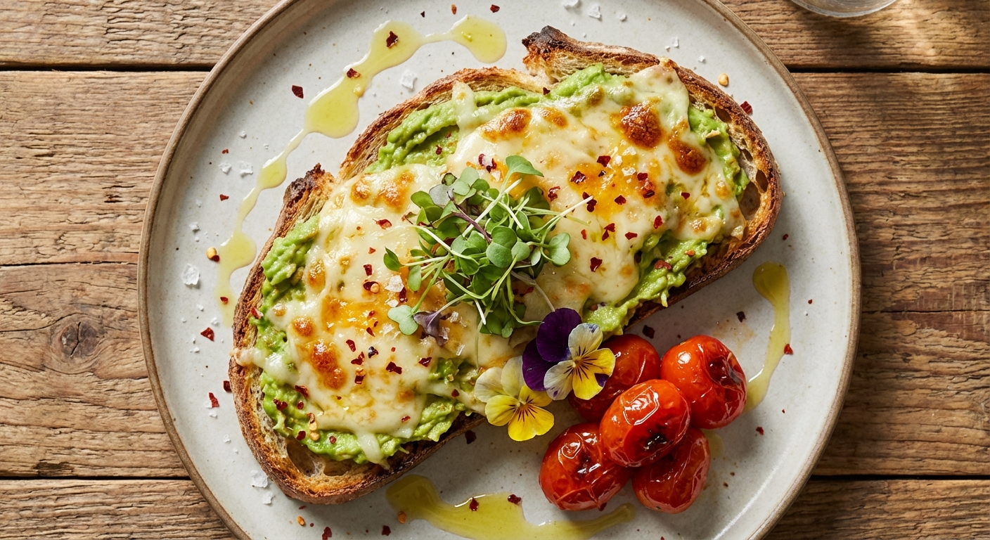 Quick Snack - Cheesy Avocado Toast