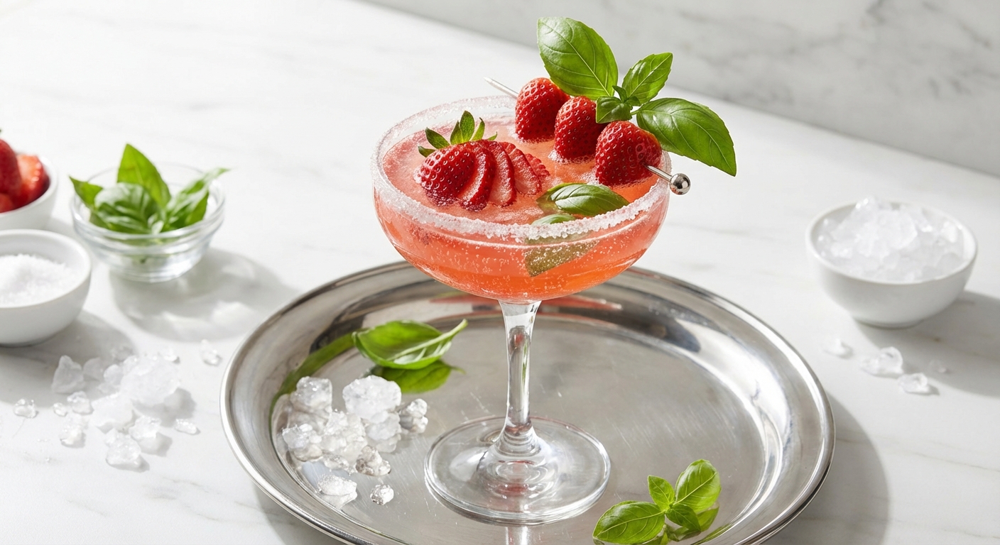Strawberry Sparkler Cocktail