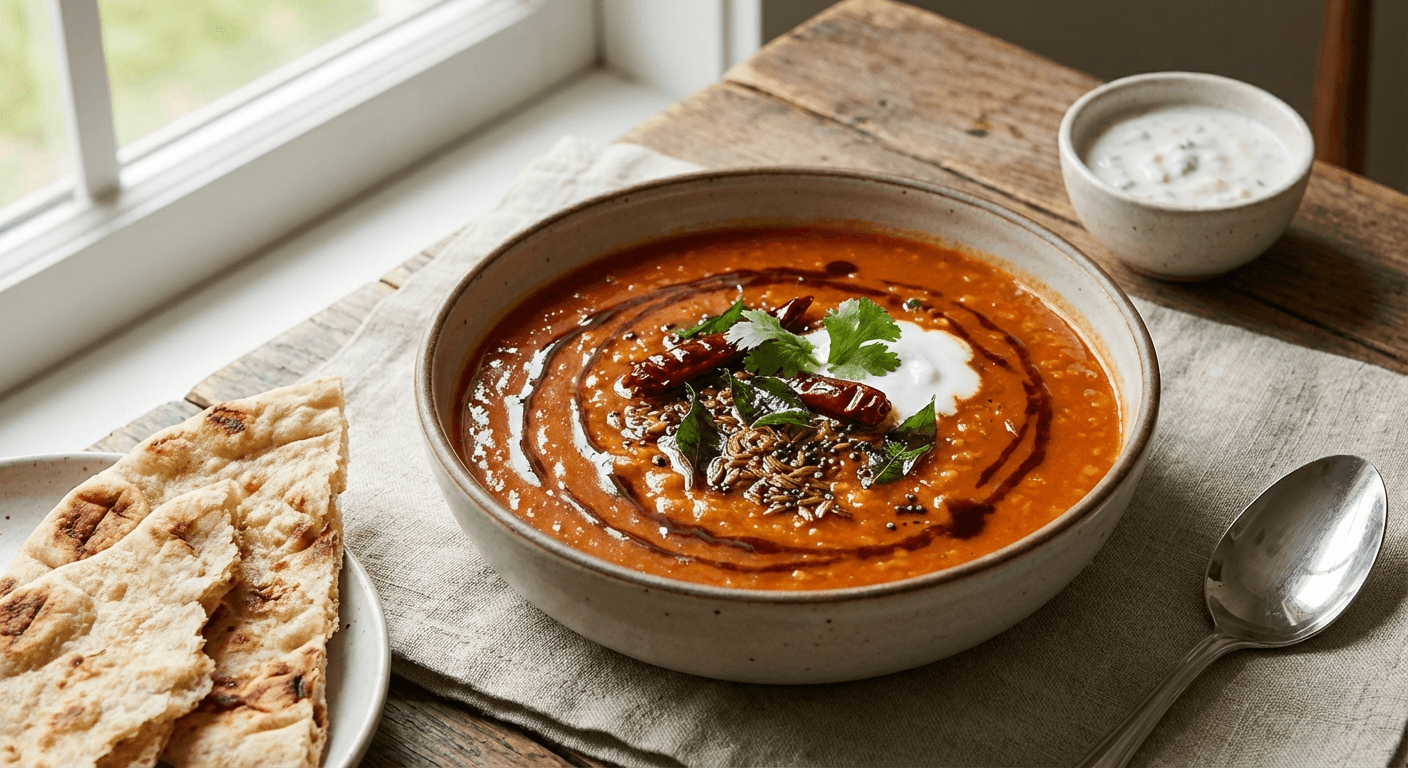 Dal Adas (Spicy Red Lentil Tamarind Soup)
