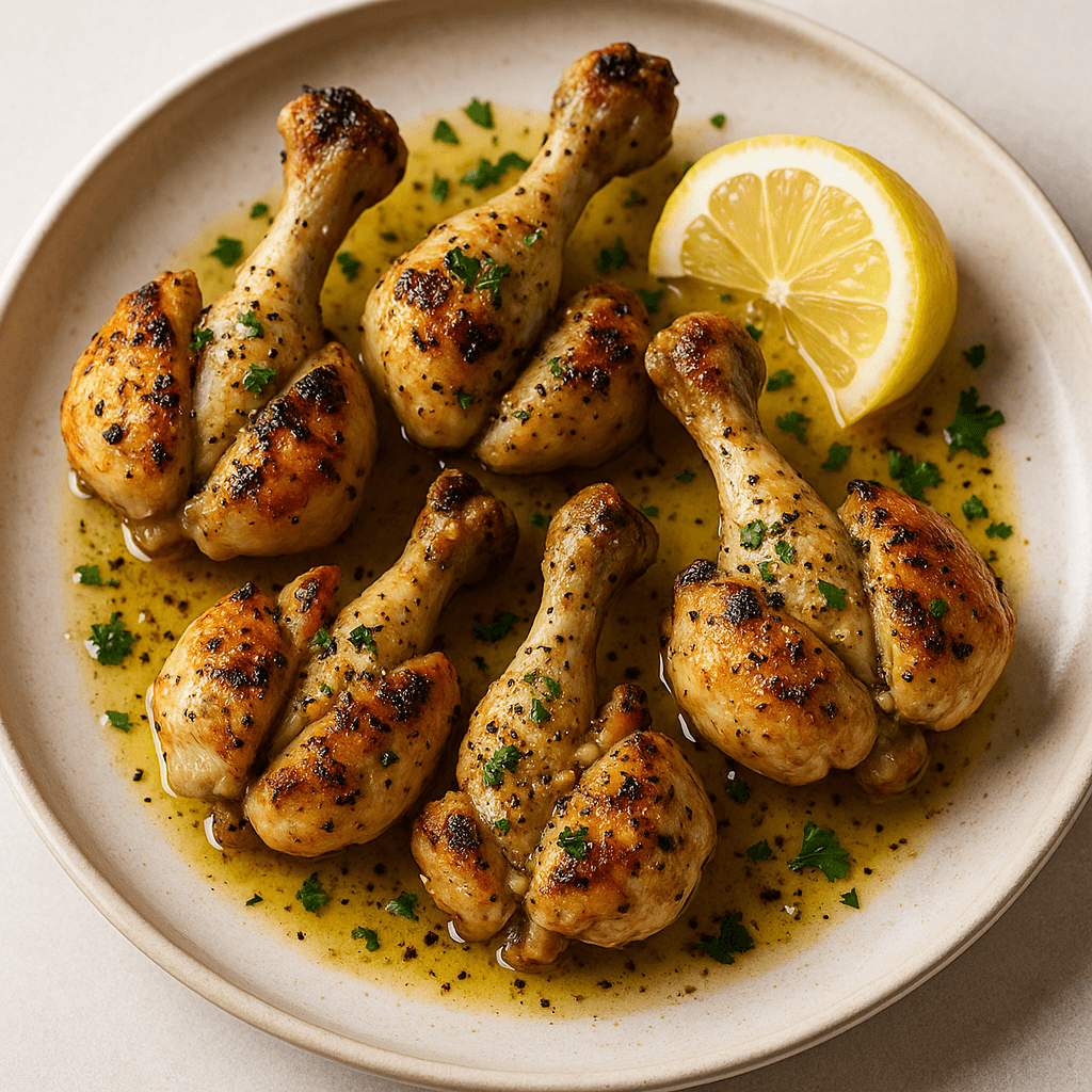 Lemon Pepper Garlic Butter Butterfly Drumsticks