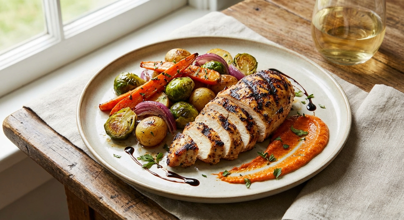 Grilled Chicken with Roasted Vegetables
