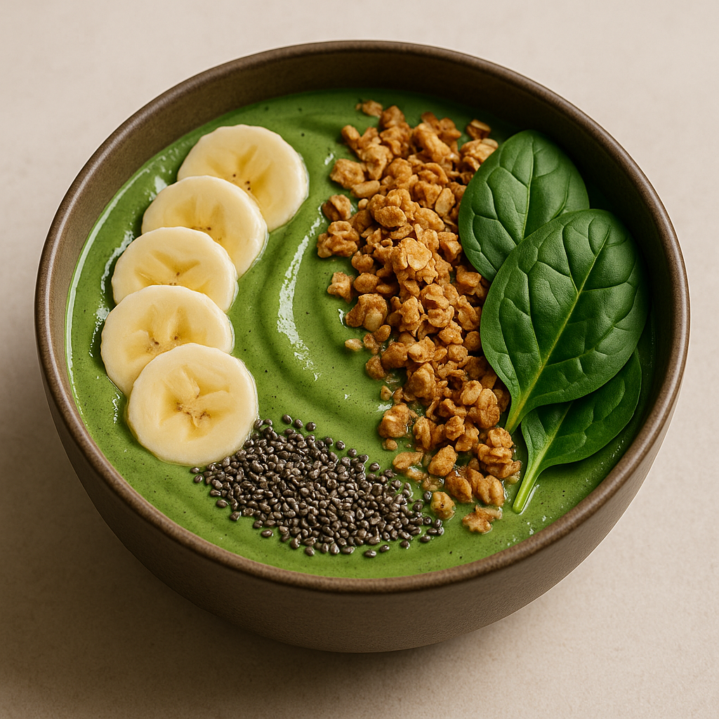 Banana Spinach Smoothie Bowl