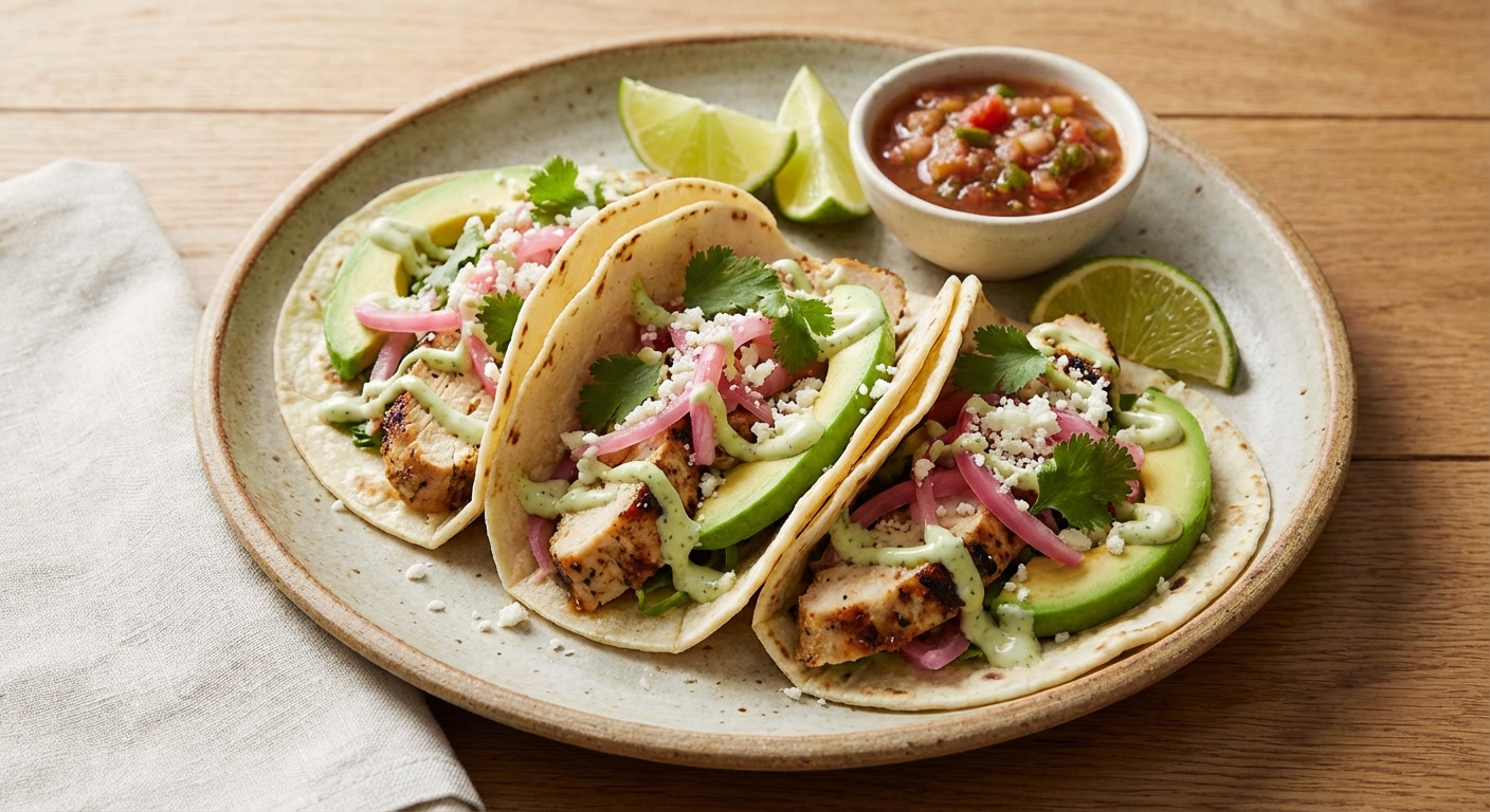 Chicken Tacos with Avocado
