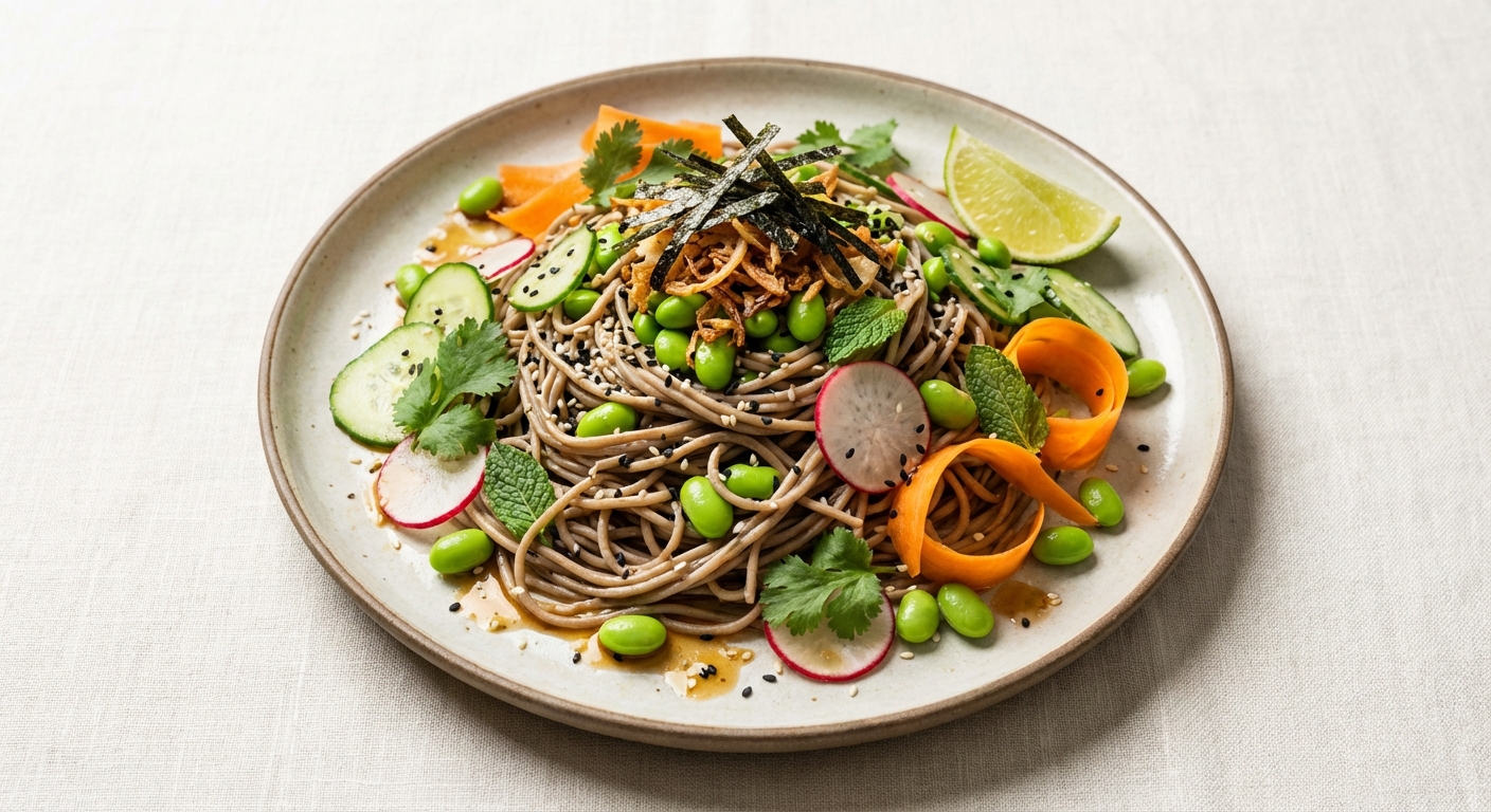 Soba Noodle Salad with Edamame & Sesame