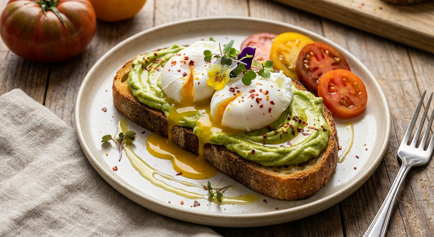 Silky Avocado Toast with Perfect Poached Eggs