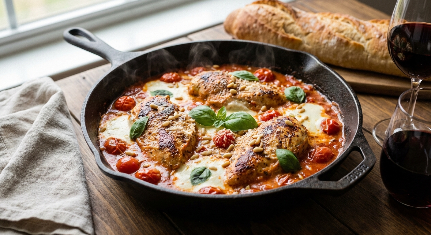 Tomato Basil Chicken Skillet