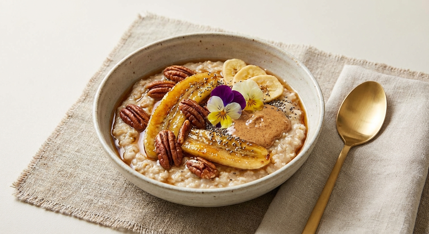 Oatmeal Banana Pecan Bowl