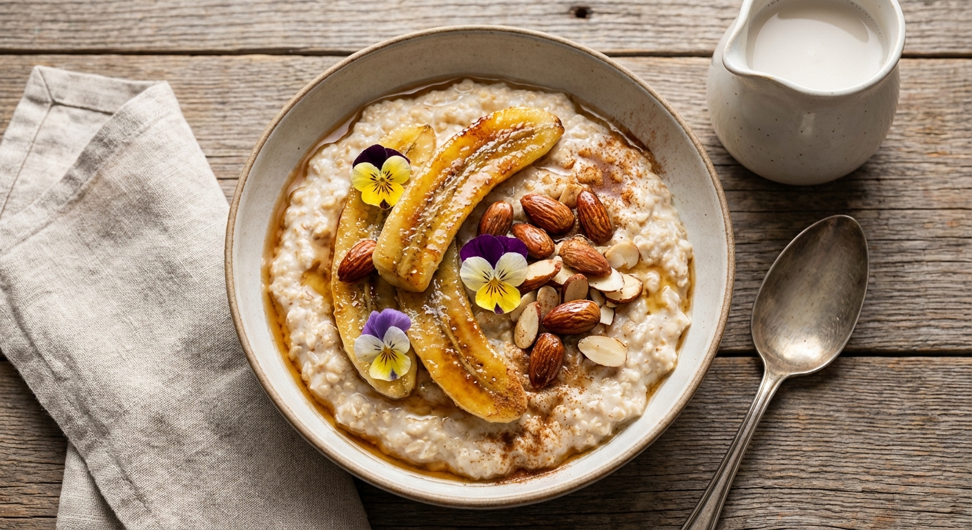 Oatmeal with Banana and Almonds