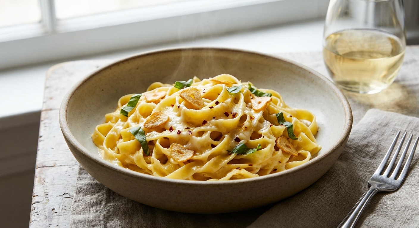 Cheesy Garlic Pasta