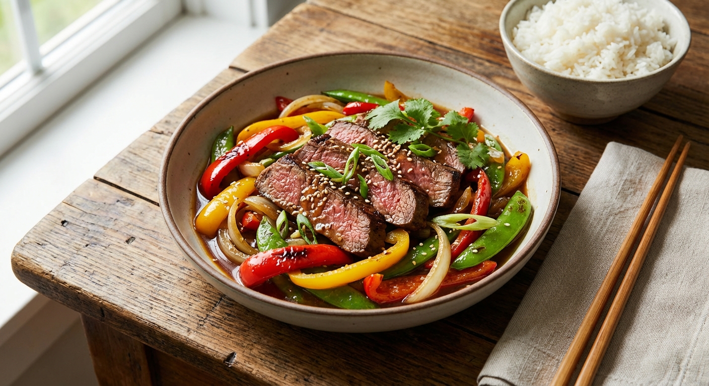 Beef & Bell Pepper Stir-Fry