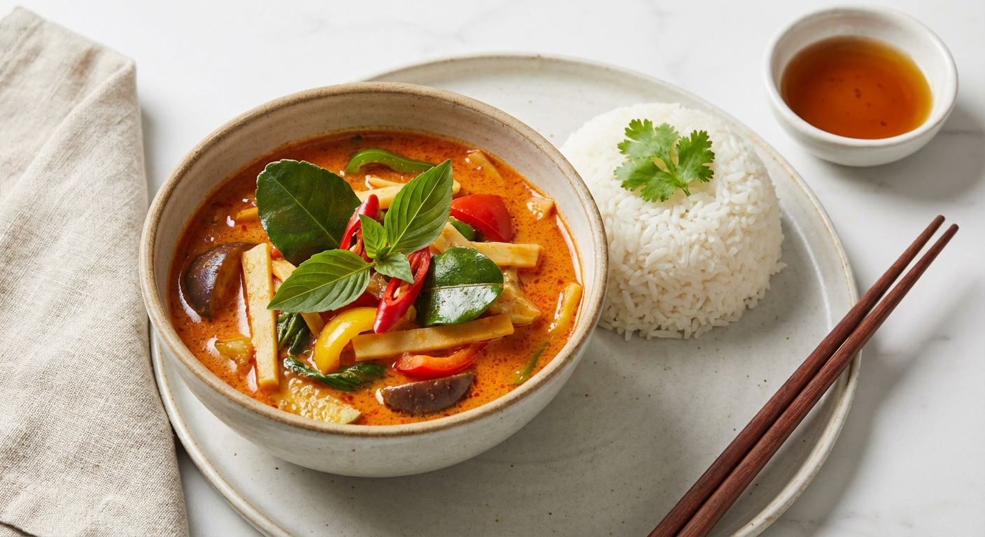 Thai Red Curry with Vegetables & Jasmine Rice