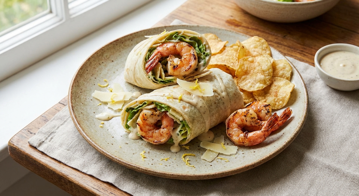 Grilled Shrimp Caesar Wrap