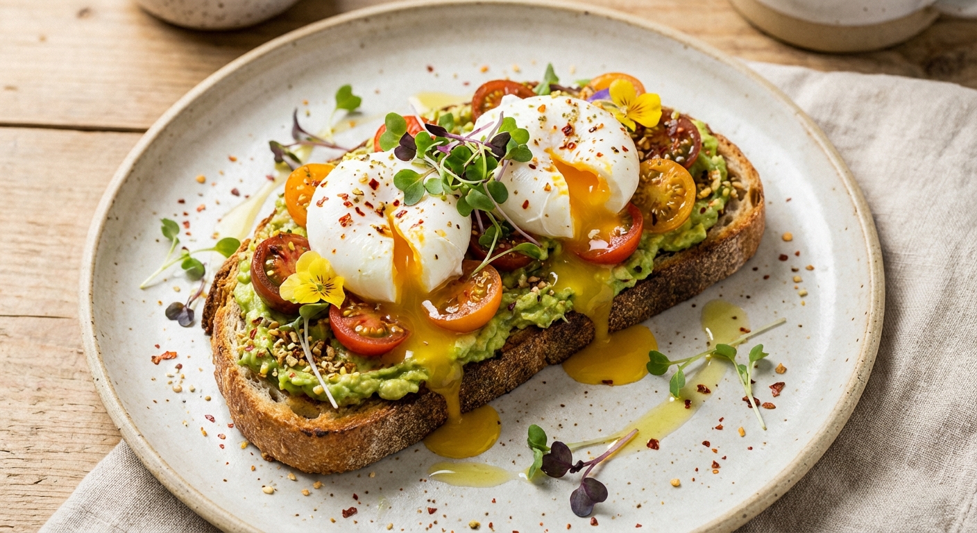 Avocado Toast with Poached Eggs