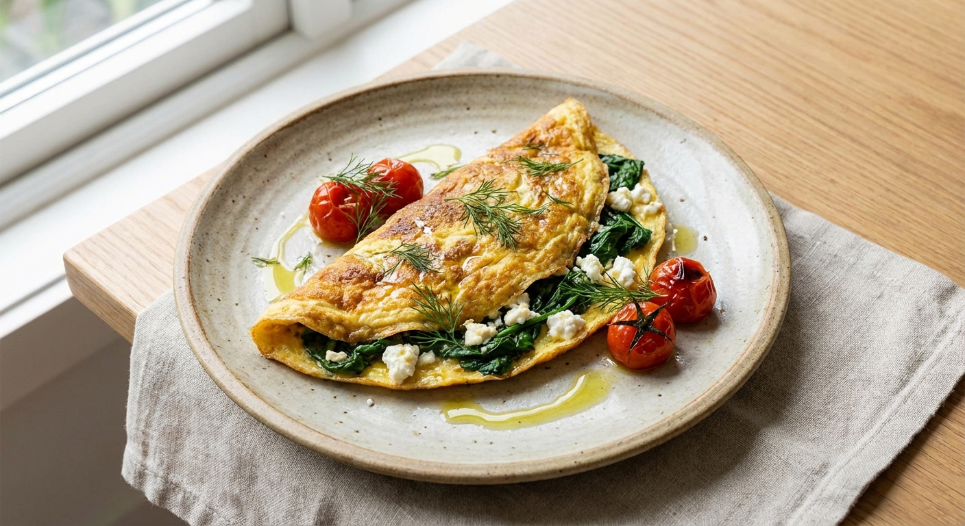 Spinach and Feta Omelette