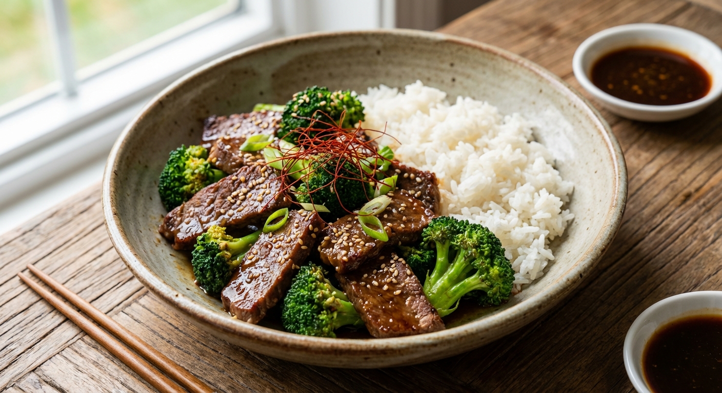 Asian Beef & Broccoli with Jasmine Rice